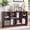 Walnut, variant on Joaxswe 8 Cube Storage Bookcase, 52" Long Horizontal Book Shelf w/Curved Edge, Wood Low 2-Tier Cubby Console Bookshelf with Base, Modern Floor Standing TV Stand for Living Room, Gray-White Cream Oak