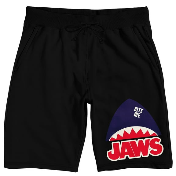 Jaws Bite Me Men's Black Lounge Shorts -Medium