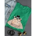 thumbnail image 3 of Hippopotamus With Hat Graphic "Hipsterpotamus" Text Women Kelly Green T-Shirt, Female Small, 3 of 4