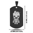 thumbnail image 2 of Stainless Steel Groot Dog Tag Pendant Necklace, 2 of 3