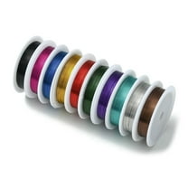 1 set Round Iron Wire Mixed color 26 Gauge 0.4mm 39.37 Feet(12m)/roll 10 rolls/set