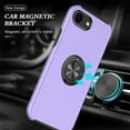 thumbnail image 2 of for iPhone 7 / 8 / SE 2020 / SE 2022 Case, 360° Rotatable Ring Holder Kickstand Dual Layer Military-Grade Drop Tested Protection Support Car Holder Mount Magnetic Absorbing Bumper Case, Purple, 2 of 7