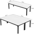 thumbnail image 2 of Tribesigns 78.74-Inch White and Black Conference Table, Large Office Meeting Seminar Desk with Metal Legs and Adjustable Foot Pads, Seats 6–8, Only Table Included, 2 of 5