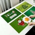 thumbnail image 4 of CRCMURE Placemat Christmas Table Placemats Christmas Rustic Vintage Washable Table Mats, 4 of 4