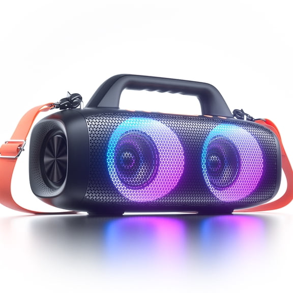 VEATOOL Portable Bluetooth Speaker, 80W Peak Loud Outdoor Speaker with Bass, 24H Playtime, RGB Lights,Portable Wireless Speakers for Outdoor, Home, Party, Pool, Beach, Tailgating, Gym, Work, Gifts