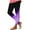 Purple, variant on Women's High-Waisted Yoga Leggings with Gradient Print – Versatile Activewear for Casual & Athletic Wear Blue S