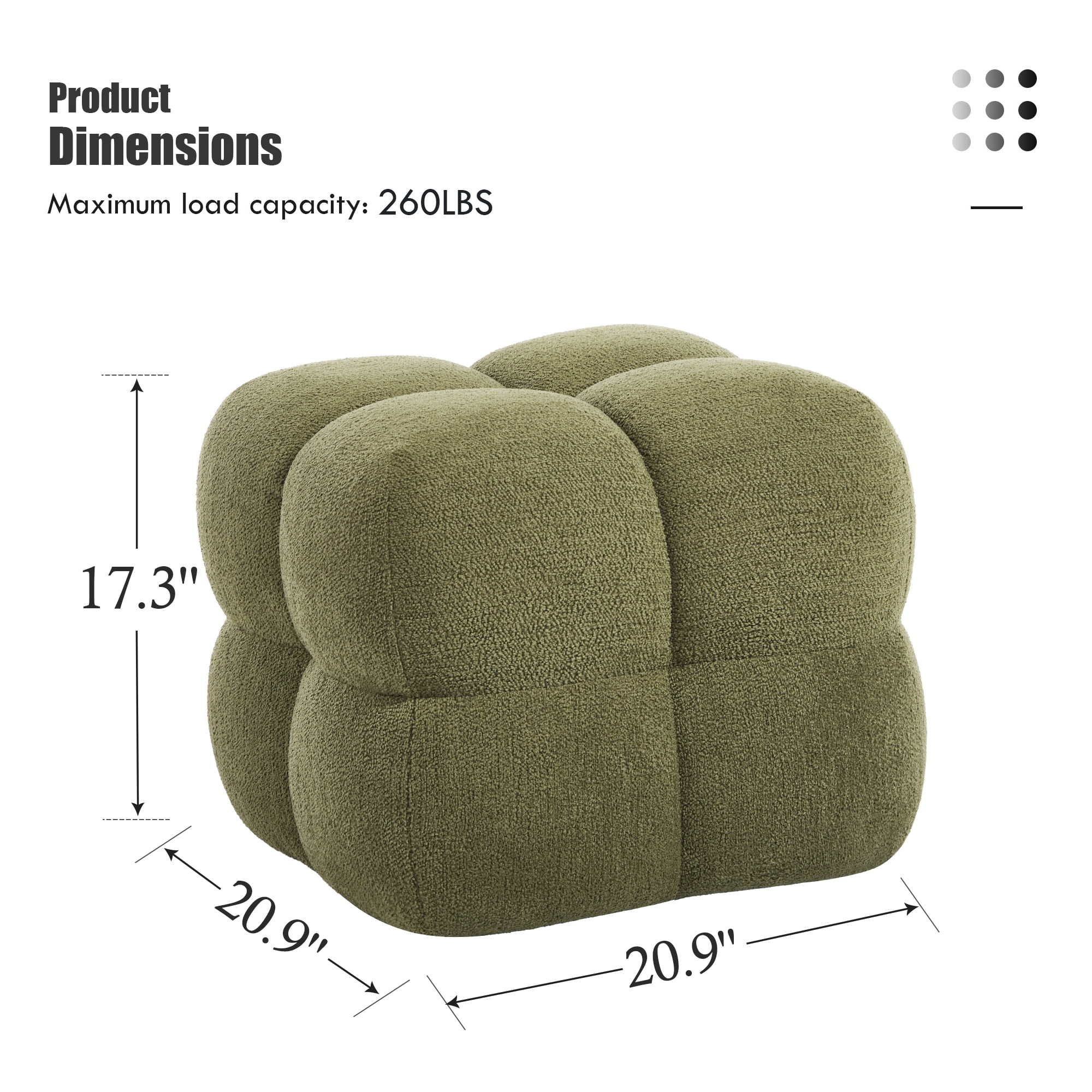 Zesthouse, Boucle Ottoman, 20.9