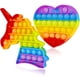 thumbnail image 1 of 2 paquetes Pop Bubble Push Fidget, Popits It Fidget S Its Fidgets Paquetes de ansiedad Juego barato Autismo Rainbow Sensory Poppit Stress Relief Figut A Fidgetoys para niños Rainbow Xemadio WMCH-267, 1 of 7