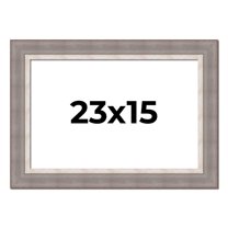 23x15 Frame Grey Real Wood Picture Frame Width 2.75 Inches | Interior Frame Depth 0.5 Inches |