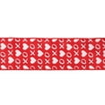 thumbnail image 3 of LaRibbons Wired Ribbon | Red w/ White Glitter Heart XO | 10 Yard Roll, 3 of 11