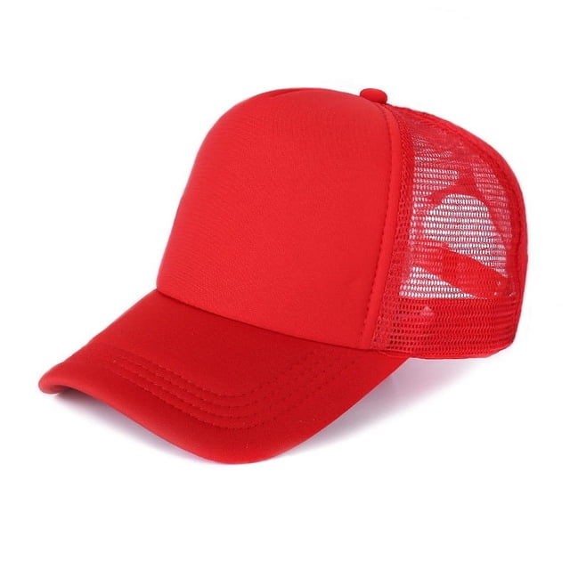 Gorra de malla de esponja en blanco, gorra bordada puntiaguda, gorra de viaje con protección solar impresa, gorra de béisbol para niños