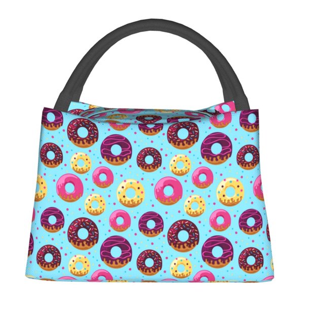 Balery Donuts Bolsa de Aislamiento Portátil – Bolsa de Almuerzo con Forro de Aluminio Mejorado, Funda Impermeable y Fácil de Limpiar para Picnic y Caja de Almuerzo