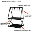 thumbnail image 4 of Graflsoa Étagère de Camping Pliante en Aluminium Portable avec Crochets, Table de Rangement Extérieure Noire à 2 Niveaux pour la Randonnée et les Pique-Niques, 4 of 6