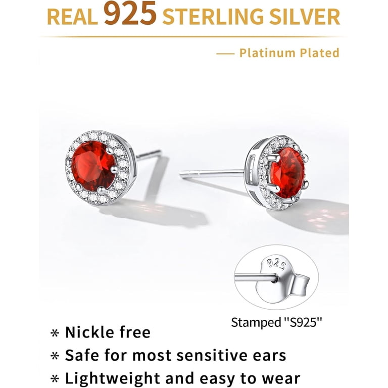 ChicSilver July Birthstone Earrings, 925 Sterling Silver photo 6