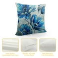 thumbnail image 4 of PHYHOO  Blue Floral Throw Pillow Covers  in Watercolor Flower Decorative Couch Pillow Cases  Home Decor for Bedroom Cushion Outdoor, 4 of 5