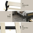 thumbnail image 6 of SIBEDS Bed Frame with Bookcase Storage Headboard and 2 Drawers Linen Gray Upholstered Tufted Wingback Beds, Queen, 6 of 8