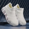 thumbnail image 4 of Zanarzt Girl Tennis Shoes Boys Girls Shoes Kids Tennis Athletic Running Footwear Slip On Walking Breathable Lightweight Sneakers White,US 8.5, 4 of 5