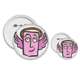 thumbnail image 1 of angel abstract face sketch  insignia insignia botón diseño conjunto, 1 of 3