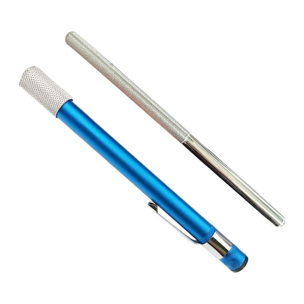 Varilla de de diamante Herramienta de de la cocina Pen con lápiz de piedra de retráctil ligero para mochilero al aire libre Cabeza azul y soltera