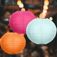 thumbnail image 6 of WIRESTER 5pcs Set Light Blue 10 inch Hanging Paper Lanterns Decorative Kit Round Paper Lanterns for Birthday Parties, Weddings, 6 of 7