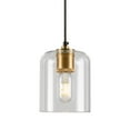 thumbnail image 2 of Tyrone 1-Light Black and Soft Gold Wall Sconce with Clear Glass - Black and Soft Gold, 2 of 3
