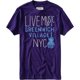 thumbnail image 1 of Camiseta gráfica Aeropostale Greenwich Village Música Morado XXL, 1 of 1