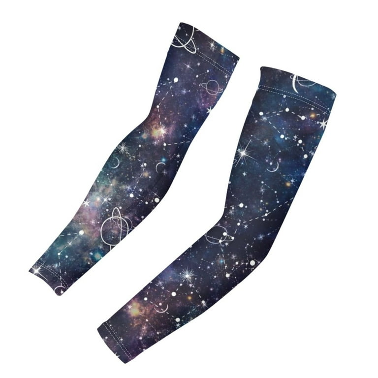 Diaonm Colorful Cosmic Sky Cooling Arm Sleeves for Womens Girls