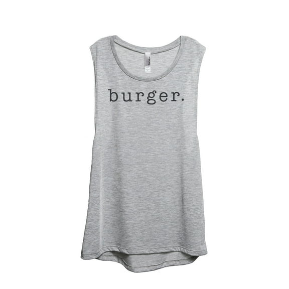 Thread Tank Burger Women's Sleeveless Muscle Tank Top Sport Grey Small