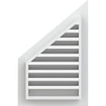 thumbnail image 4 of Ekena Millwork 12"W x 20"H Half Peaked Top Right (17"W x 25 3/8"H Frame Size) 4/12 Pitch: Functional, PVC Gable Vent w/ 1" x 4" Flat Trim Frame, 4 of 14