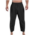 thumbnail image 1 of Birdeem Mens Fashion Casual Solid Color Pockets Elastic Rope Pants Sports Fitness Pants, 1 of 6