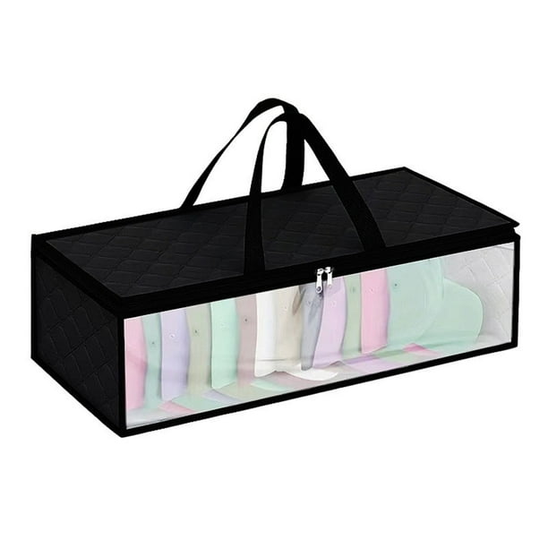 Organizador de armario portátil, bolsa de almacenamiento colgante para sombreros, sujetadores y más, plegable y visible.