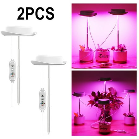 

2pcs LED Grow Light for Indoor Plants three 360 ° LED lamp modes with timer 10 level adjustable automatic on/off ideal indoor plant cultivation lamp seedling juicy