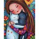 thumbnail image 3 of AB Parcial 5D DIY Artística Gatos Y Niñas 45x55cm, 3 of 9