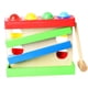 thumbnail image 2 of Juego de pista de rampa para carreras de bolas, juguetes para golpear, juguete divertido de aprendizaje, banco de madera para golpear, para niños de, 2 of 9