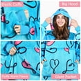 thumbnail image 4 of Oversized Hoodie Blanket Sweatshirt,Super Soft Warm Comfortable Fleece Giant Pullover with Large Front Pocket,for Adults Men Women Teenagers Kids Wife Girlfriend, 4 of 7