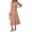 Red Orange Floral, variant on Women's Summer Casual Boho Dress Floral Print Ruffle Puff Short Sleeve Flowy Midi Beach Party Dresses