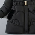 thumbnail image 6 of newwalpole Girls' Long Winter Coats Warm Parka Lined Puffer Jacket Thicken Fleece Hooded Coat with Fuzzy Collar for Girls Black for Size 5-6 Years, 6 of 8