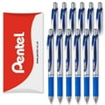 thumbnail image 1 of Pentel Energel BL77 Retractable Gel Ink Rollerball Pen - 0.7mm - 54% Recycled - Blue - Pack of 12 in Pillow Packaging, 1 of 5