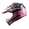 WOW Youth Kids Motocross Helmet BMX MX ATV Dirt Bike HBOY-K Shark Pink