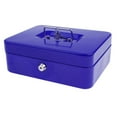 thumbnail image 1 of Caja de Almacenamiento de Dinero en Efectivo Perfecl Fuerte de Acero Estuche con Manija Azul, 1 of 8