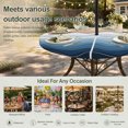 thumbnail image 6 of Round Outdoor Tablecloth with Umbrella Hole and Zipper, Navy Blue Ombre Stripe Tablecloth with Elastic Waterproof, Abstract Summer Beach Coastal Patio Table Covers for 45" - 54" Picnic Pool Tables, 6 of 9