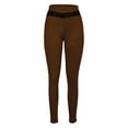 thumbnail image 4 of YYDGH Women Lace Yoga Pants High Waisted Soft Leggings Skinny Workout Sports Yoga Pants Brown XXL, 4 of 8