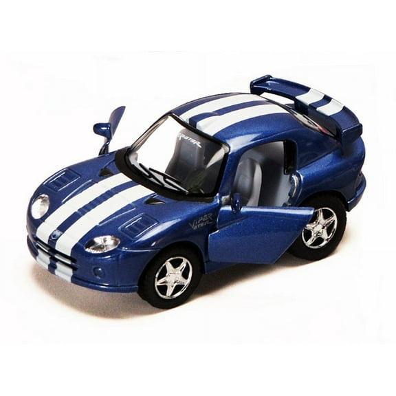 Dodge Viper GTS-R, Blue - Kinsmart 4020D - 4" Diecast Model Toy Car (Brand New, but NOT IN BOX)