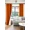 Brick Burn Orange, variant on Gorgeous Home Linen 2‑Panel Blackout Thermal Window Curtains, Bronze Grommet Top, Gold, 108 in Extra Long Adam Home Décor