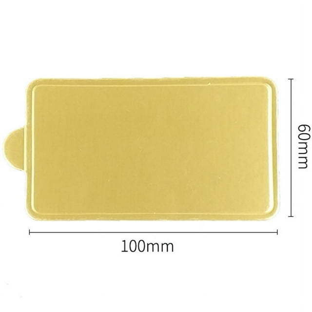 100pcs Practical Cake Pad Multipurpose Greaseproof Mousse Cake Board Gold Paper Cupcake Mat for Home Kitchen Parties New - D