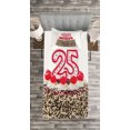thumbnail image 3 of Ambesonne Party Quilted Bedspread Set 2 Pcs, Chocolate Cherry Cake, Twin Size, Red Cream Brown, 3 of 3