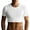 White, variant on Bcfgryg Men's T Shirt Crop Tops With Crew Neck Summer Short Sleeve Workout Shirts Plain T-shirts Men