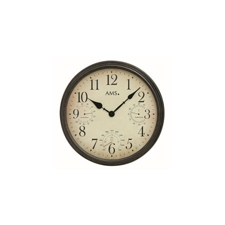 Modern wall clock with quartz movement from AMS AM W9463