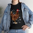 thumbnail image 3 of Chicken Christmas Santa Hat Lights Merry Xmas Tshirt, 3 of 3