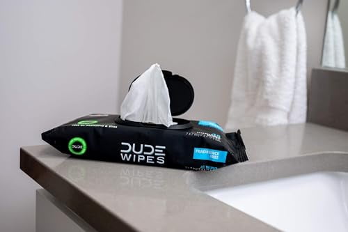 DUDE Wipes Flushable Adult Wipes with DUDE Bombs Toilet Spray - 18